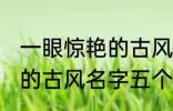 一眼惊艳的古风名字五个字 一眼惊艳的古风名字五个字有哪些