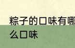 粽子的口味有哪些表达一下 粽子有什么口味