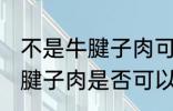 不是牛腱子肉可以做酱牛肉吗 不是牛腱子肉是否可以做酱牛肉